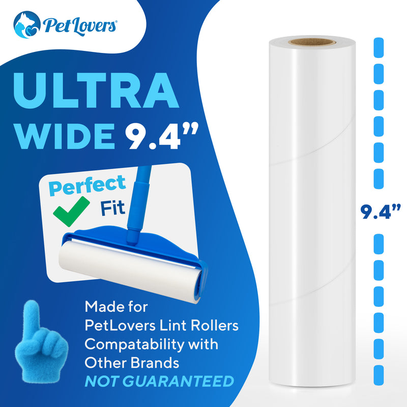 Floor lint roller refill roll snap-on replacement