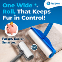 Floor Lint Roller Refills - 400 Sheets (4 Pack)