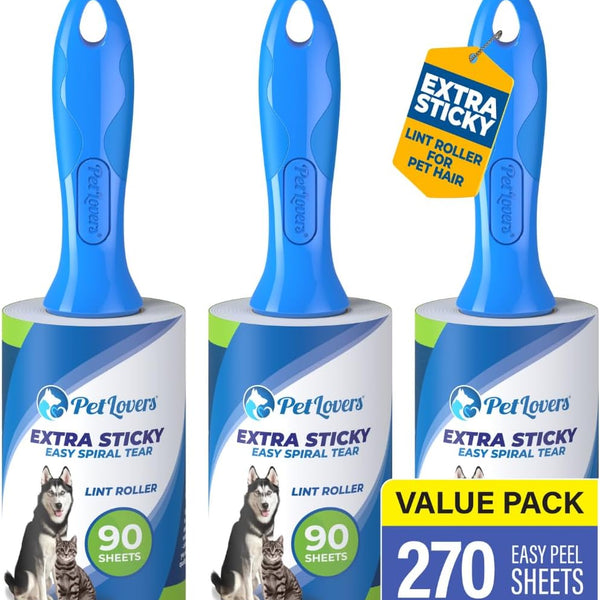Extra Sticky Lint Roller Value Set - 270 Sheets