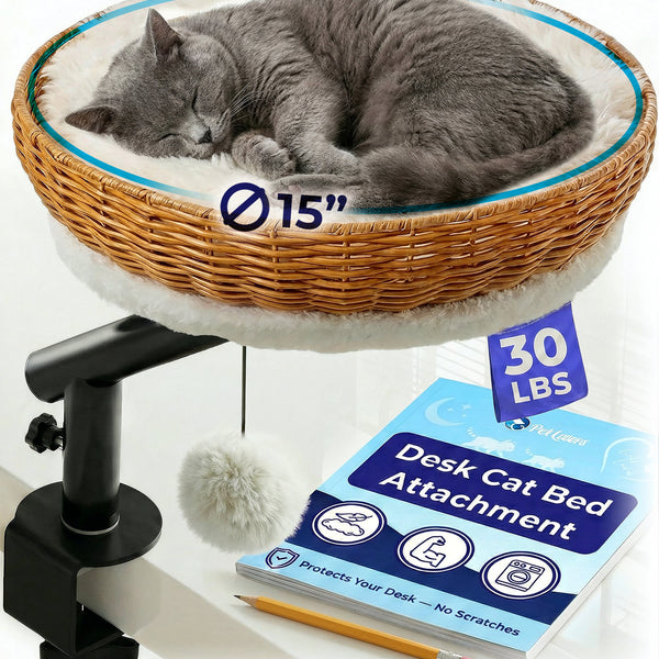 Rattan Cat Desk Bed